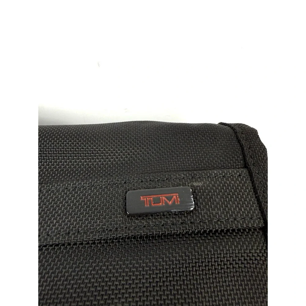 Tumi Alpha Briefcase Slim Black Portfolio Ballistic Nylon Laptop Bag Travel